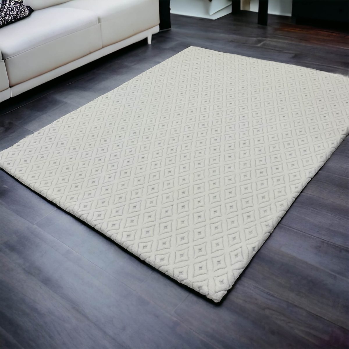 Krem Yakamoz Desen Welsoft Deluxe Halı Örtüsü